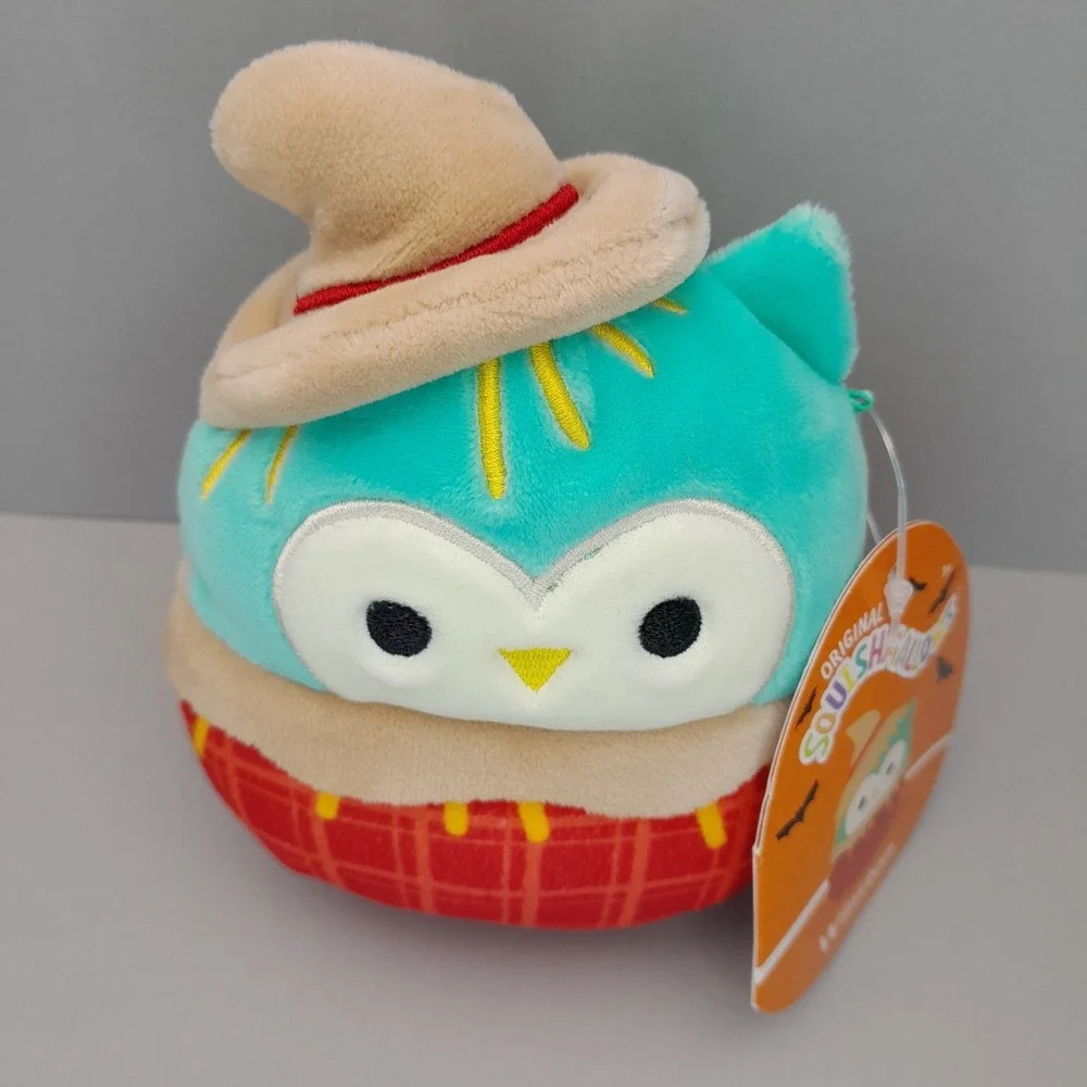 Squishmallows Winston Halloween Owl Scarecrow 4.5